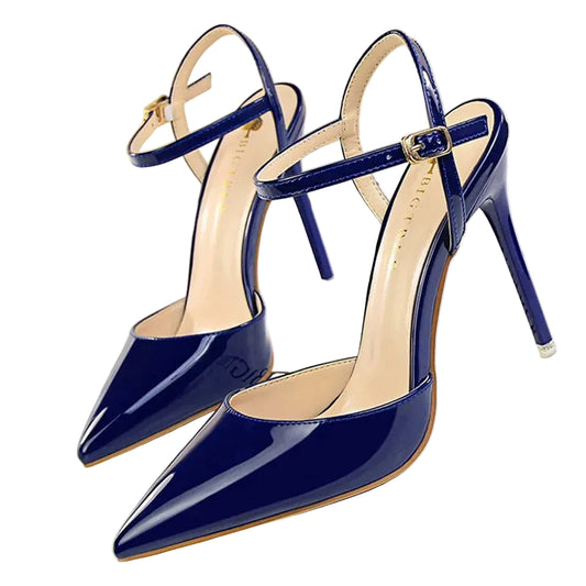 Patent Leather Stiletto Pumps - Mirror Finish Dress Heels