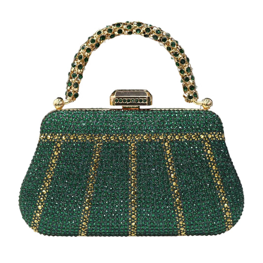 Crystal Chain Strap Evening Clutch Bag - Event Style