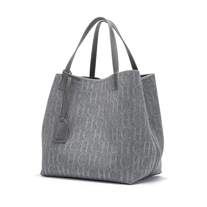 Handcrafted Woven Bucket Tote Bag - Solid Color Everyday Carry