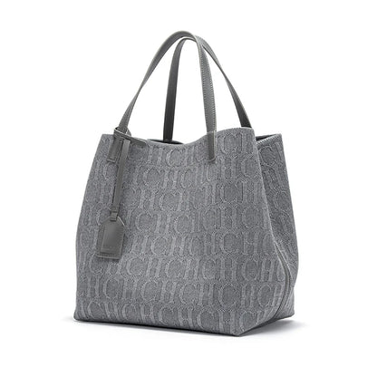 Handcrafted Woven Bucket Tote Bag - Solid Color Everyday Carry