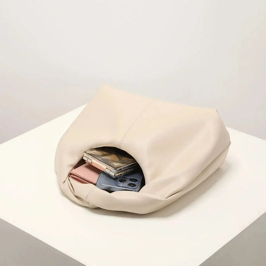 Twist Square Clutch Bag - Solid Color Commuter Style