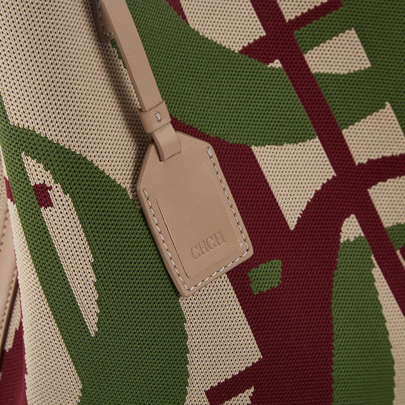 Handcrafted Woven Bucket Tote Bag - Solid Color Everyday Carry