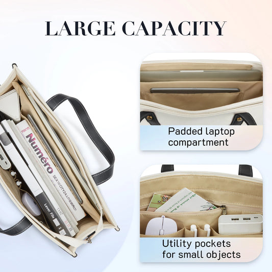 Canvas Laptop Tote Bag - Work and Travel