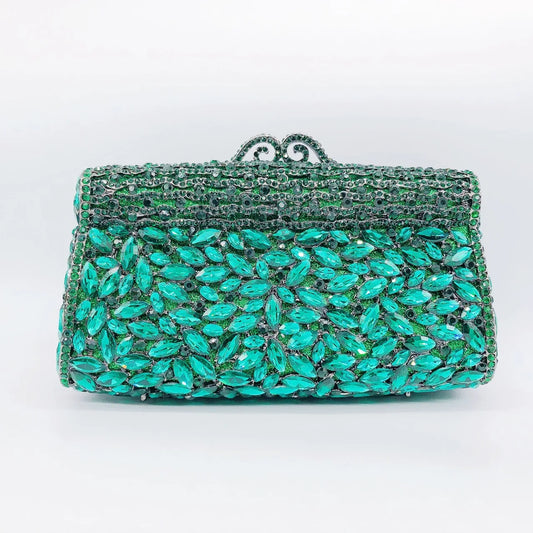 Hollow Rhinestone Banquet Clutch Bag - Crystal Dinner Handbag