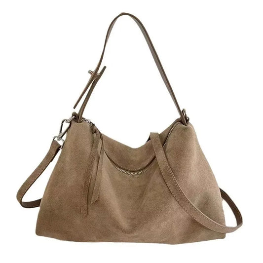 Suede Boston Crossbody Bag - Day-To-Night